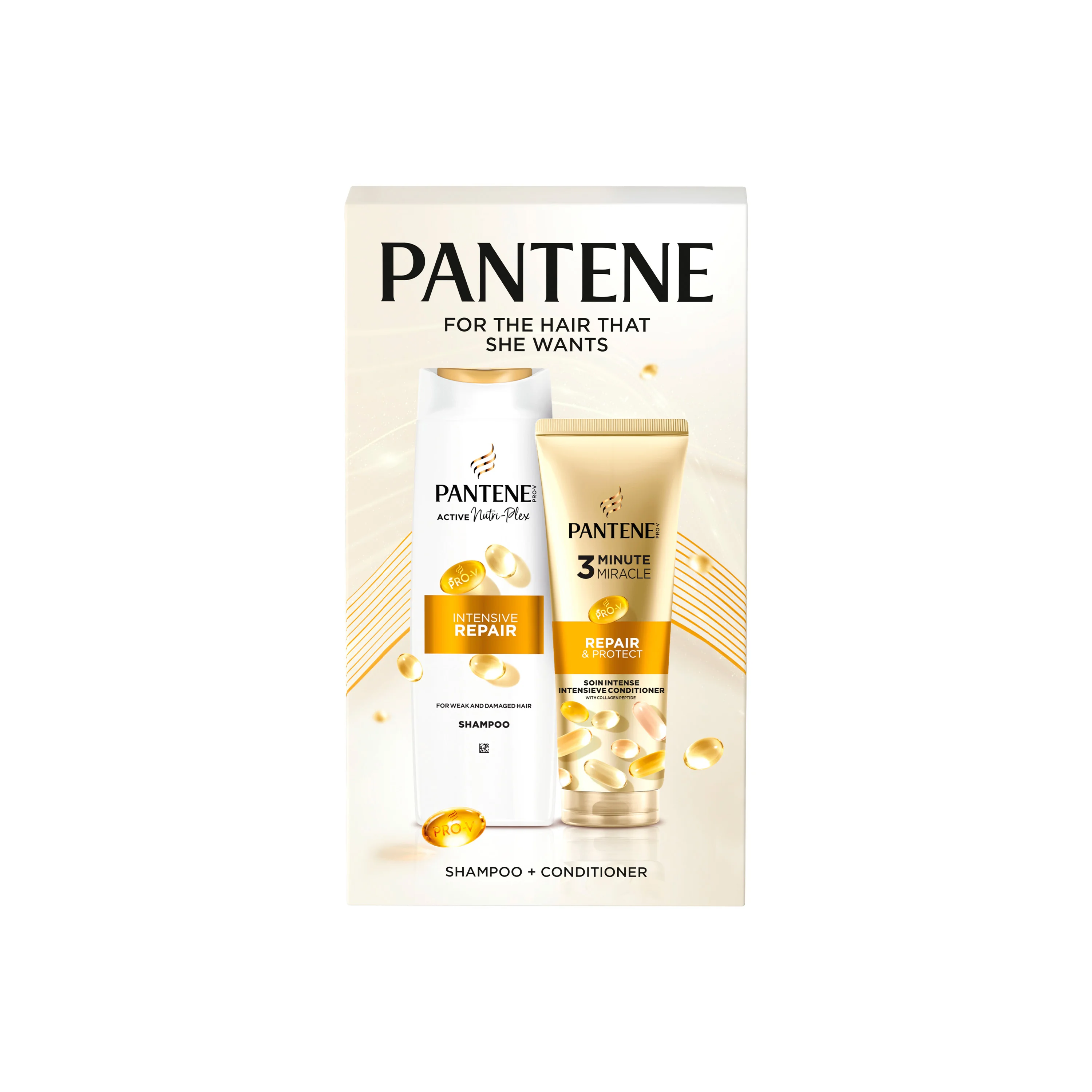 Pantene Intensive Repair Xmass Zestaw szampon, 400 ml + odżywka, 220 ml