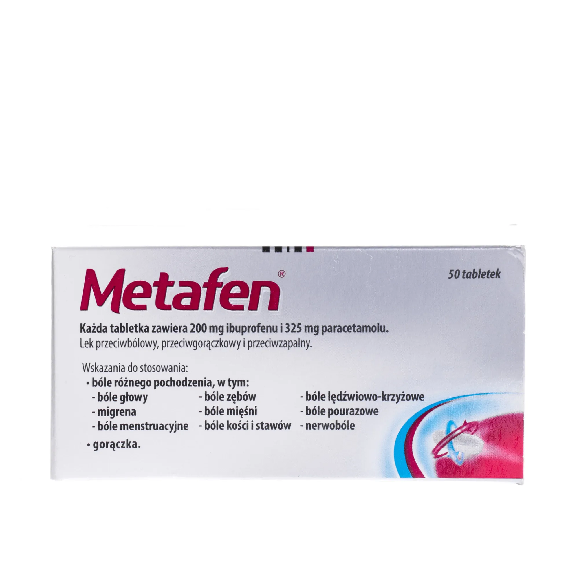 Metafen, lek przeciwbólowy, 50 tabletek 