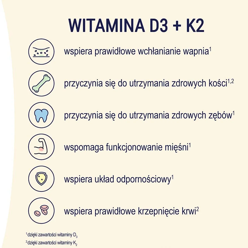 Naturell Witamina D3 + K2 MK-7 60 tabletek do ssania