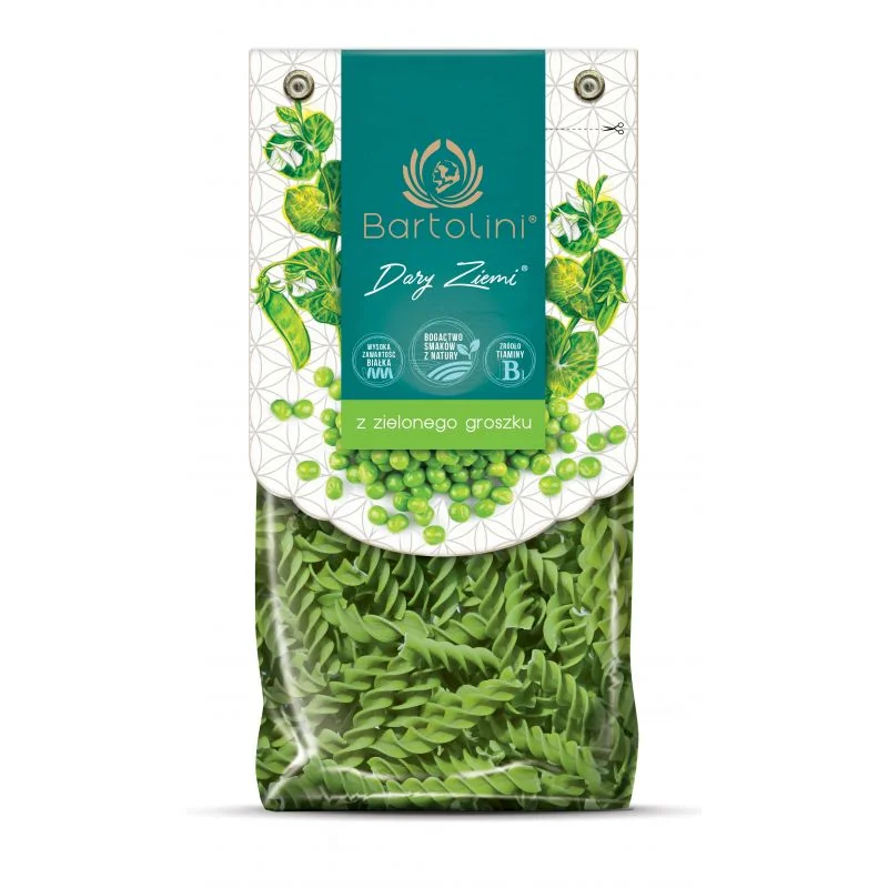 Bartolini makaron z zielonego groszku Świderki, 250 g