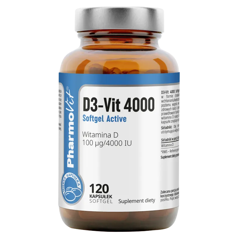 Pharmovit D3-Vit 4000, suplement diety, 120 kapsułek