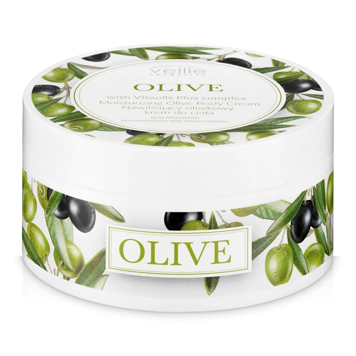 Vellie Olive nawilżający oliwkowy krem do ciała, 200 ml
