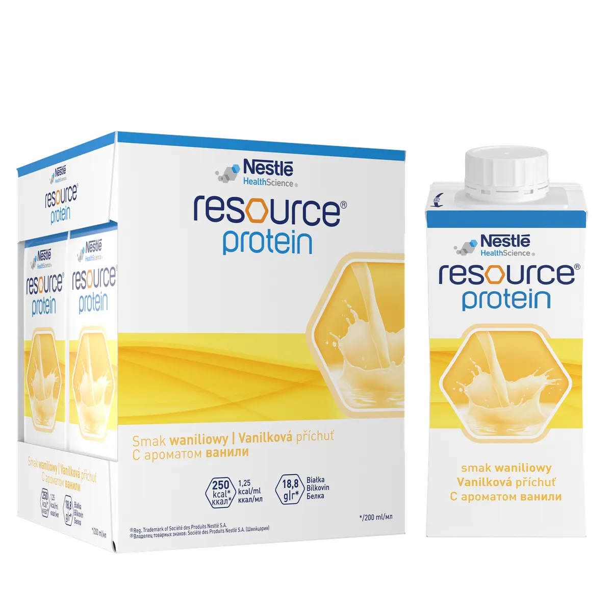 Resource Protein smak waniliowy, 4 x 200 ml