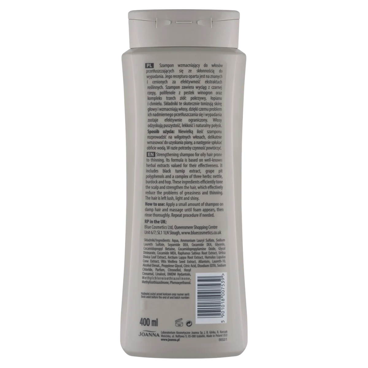 Joanna Rzepa szampon wzmacniający do włosów przetłuszczających się, 400 ml