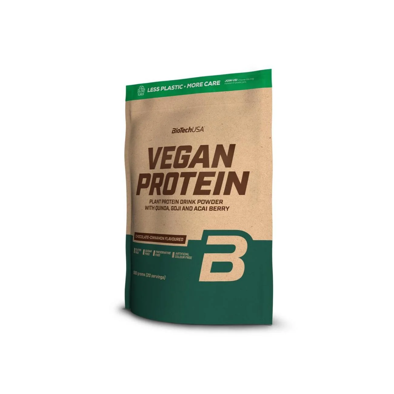 BioTechUSA Vegan Protein o smaku czekolady i cynamonu, proszek 500 g