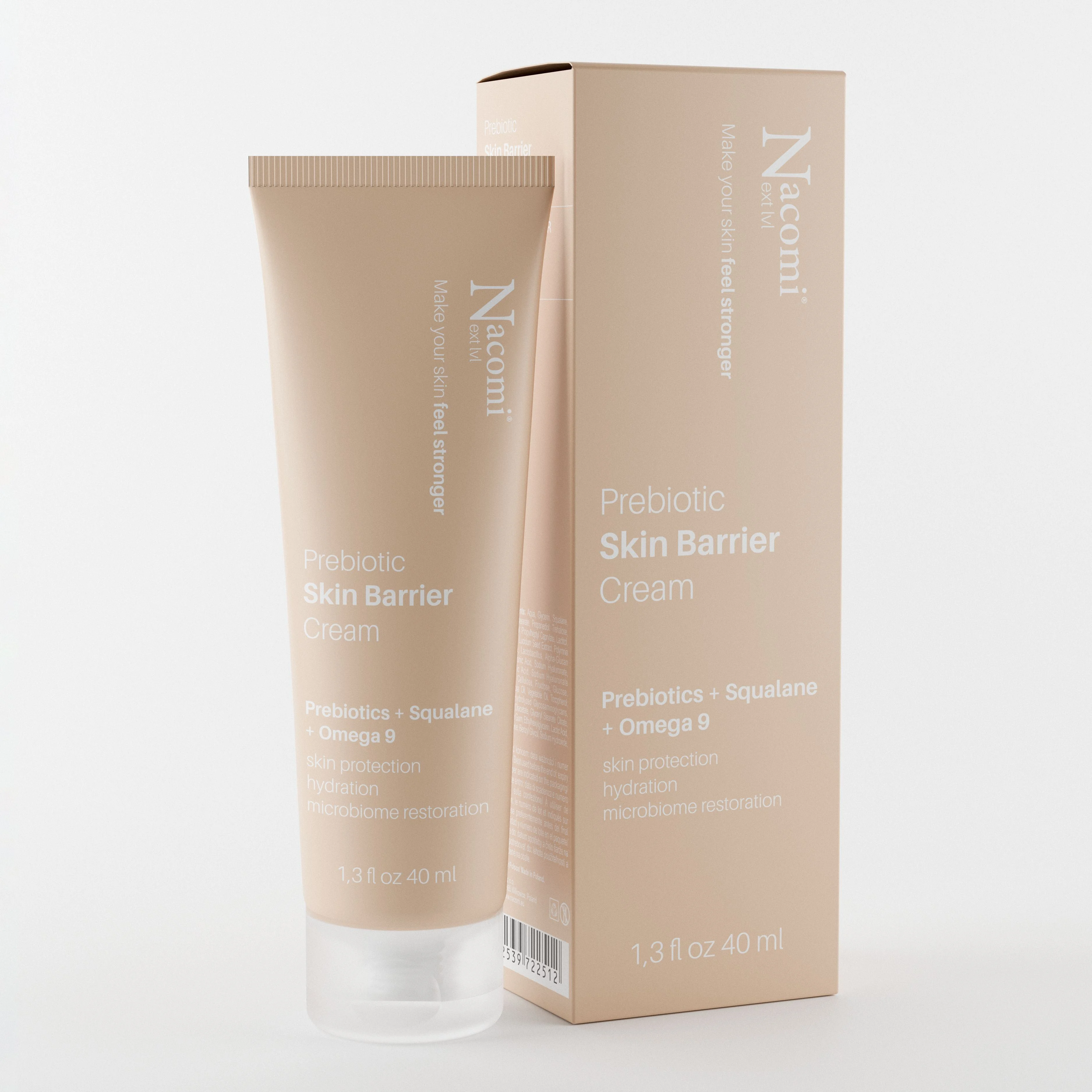 Nacomi Prebiotic Skin Barrier krem ultranawilżający z prebiotykami, skwalanem i omega 9, 40 ml
