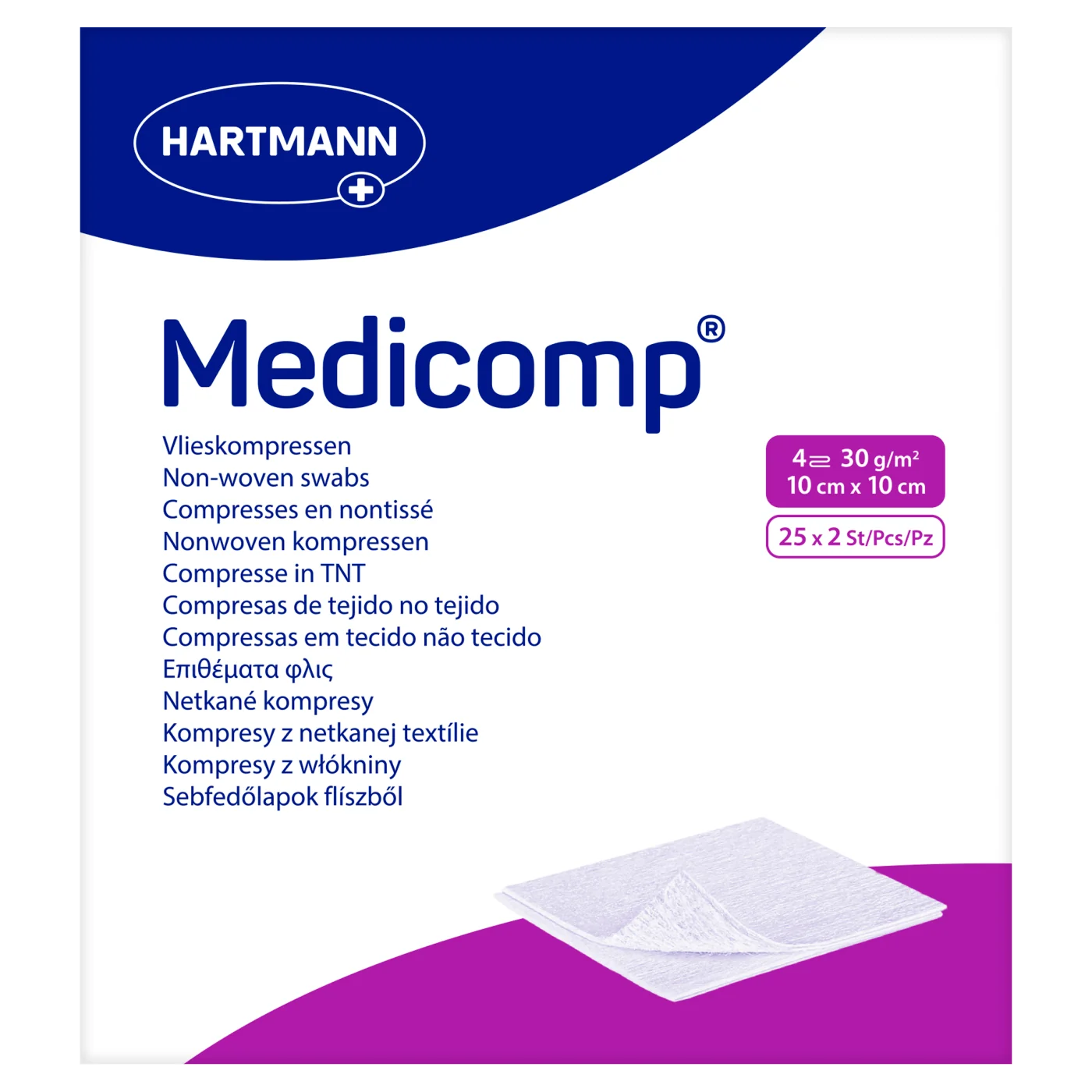 Medicomp kompresy sterylne 10 x 10 cm, 50 szt.
