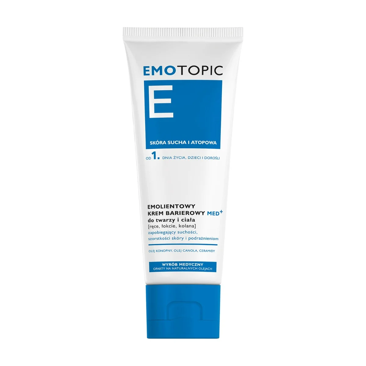 Emotopic MED+ krem barierowy do twarzy i ciała do codziennego stosowania, 75 ml
