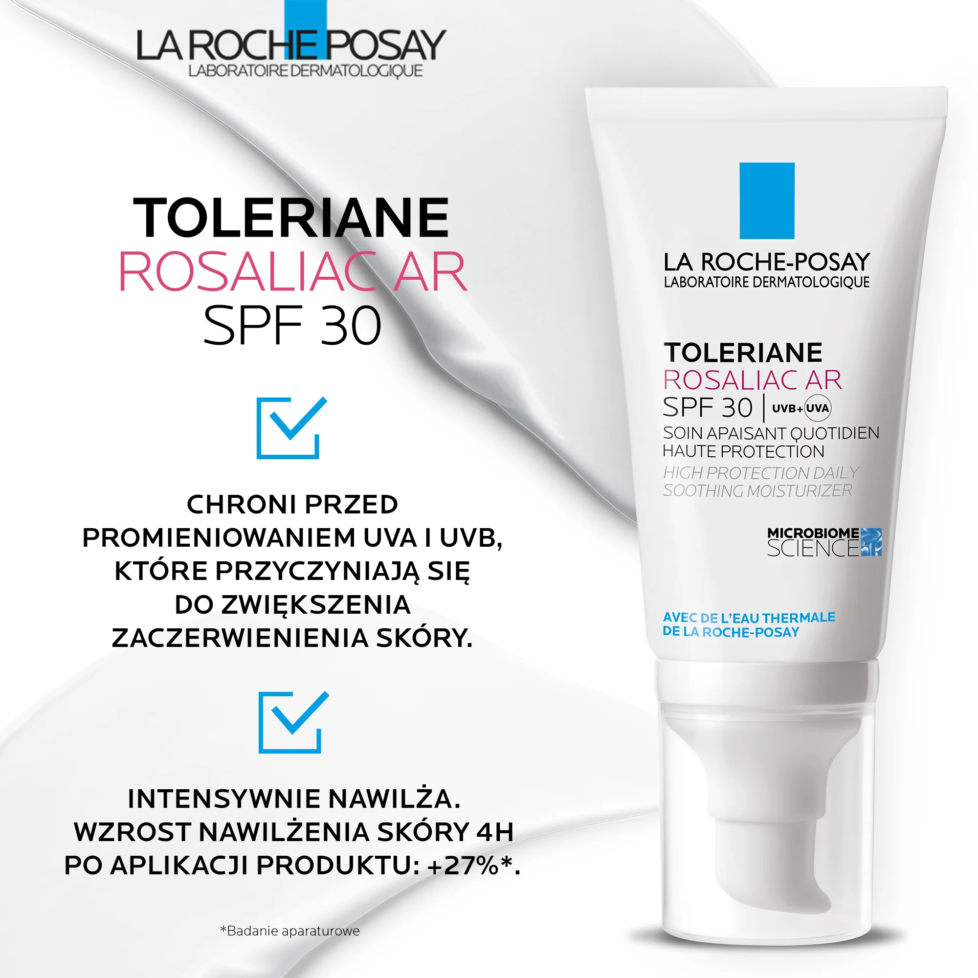 La Roche-Posay Toleriane Rosaliac AR SPF 30 kojący krem ochronny do twarzy, 50 ml