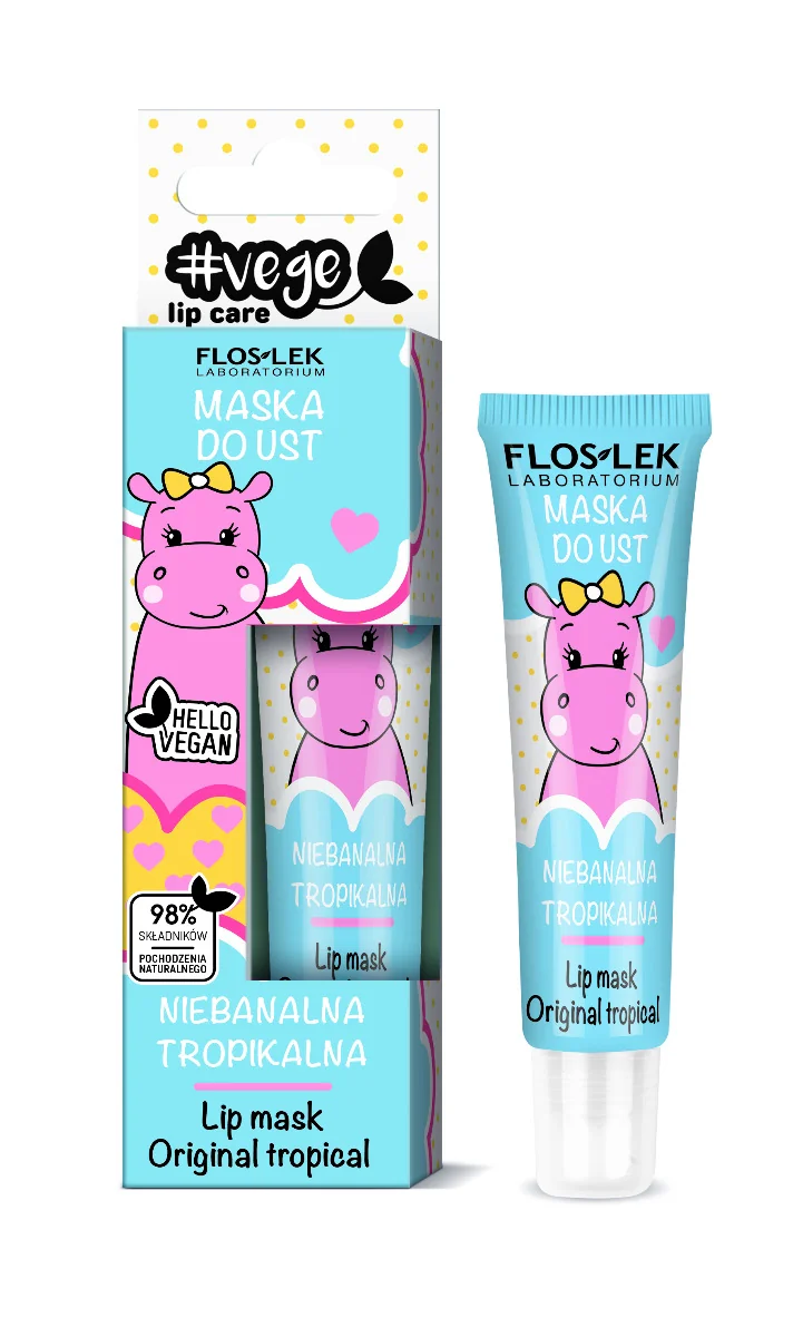 Floslek Vege Lip Care maska do ust niebanalna tropikalna, 14 g