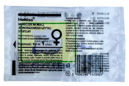 Heltiso care woreczek na mocz jednorazowego użytku sterylny, dla dziewczynki, 100 ml, 1 szt.