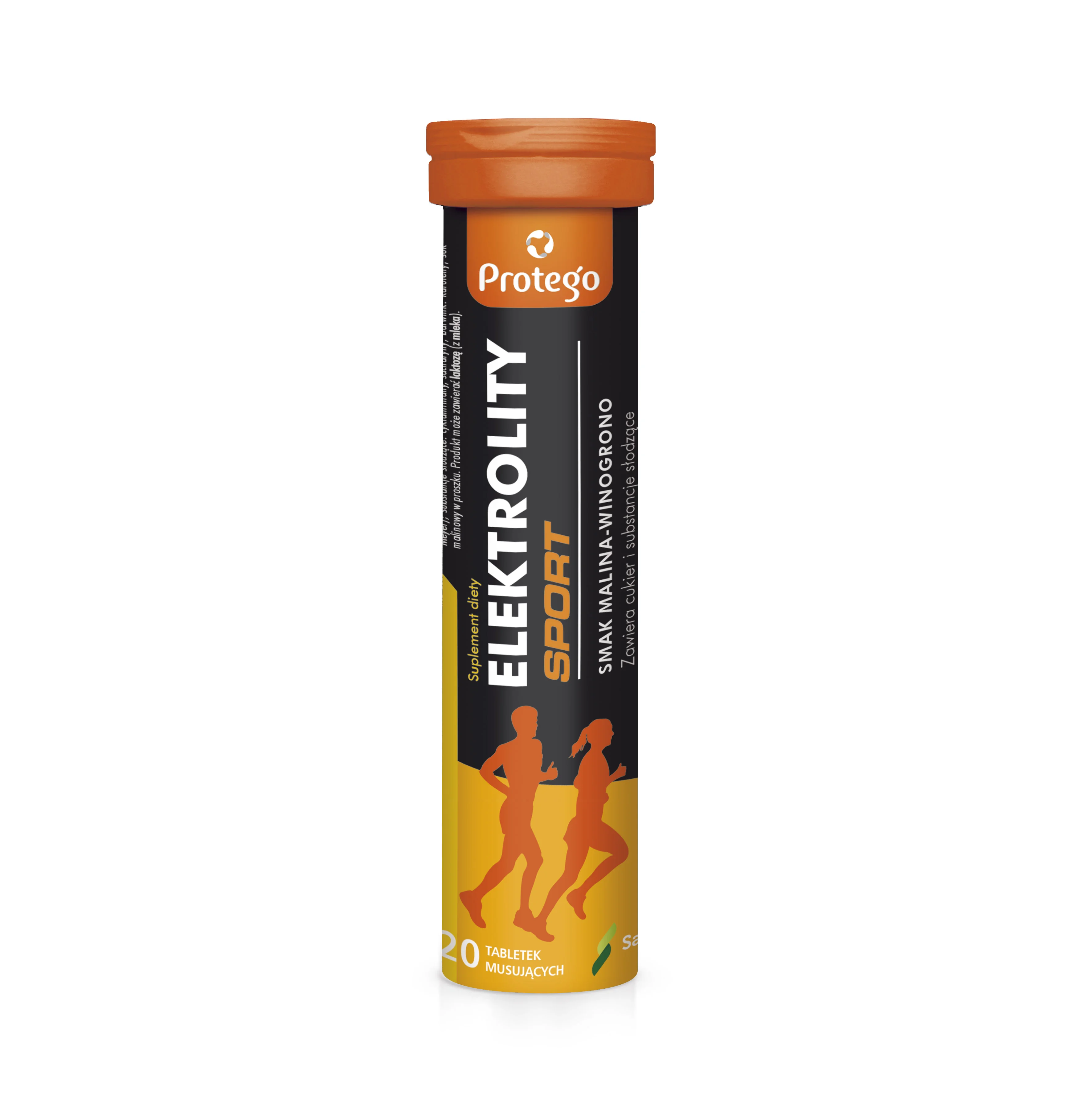 Protego Elektrolity SPORT smak malina-winogrono, 20 tabletek musujących