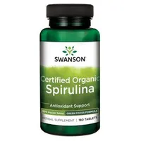 Swanson Spirulina organiczna certyfikowana, suplement diety, 180 kapsułek