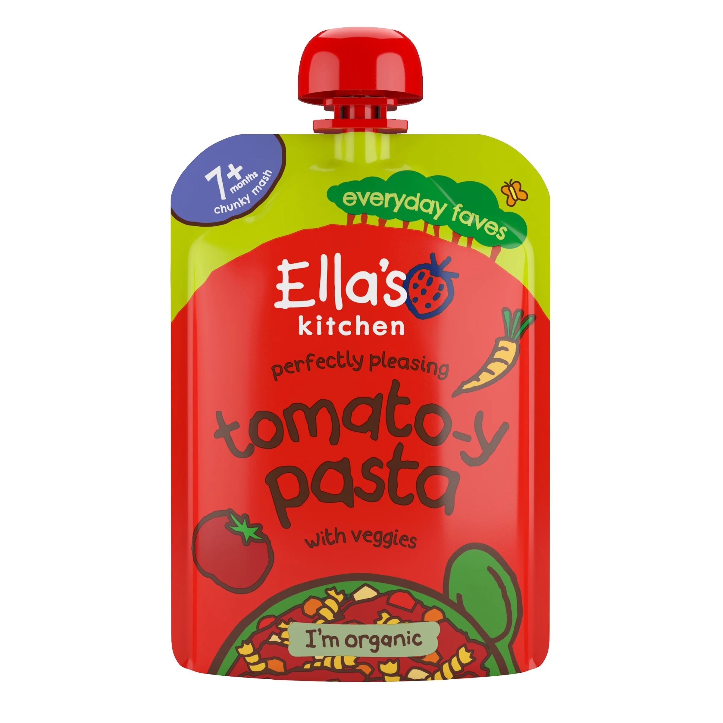 Ella's Kitchen BIO makaron pomidorowy z warzywami, 130 g