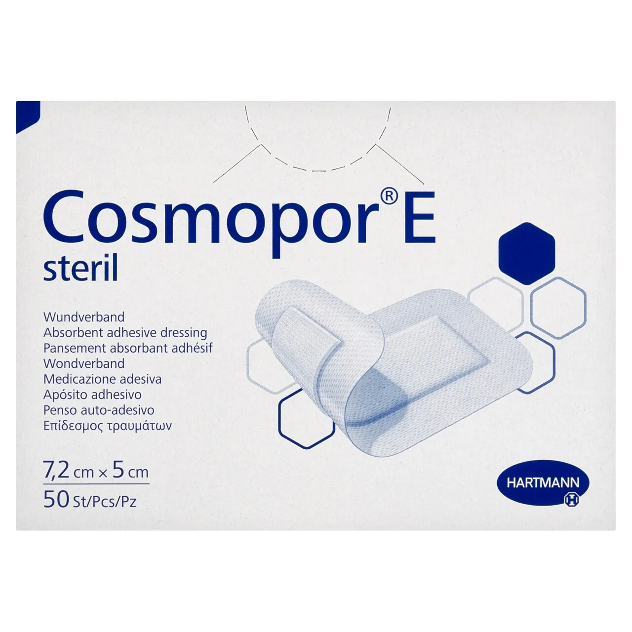 Cosmopor E opatrunek jałowy, 7,2 x 5cm, 50 szt.