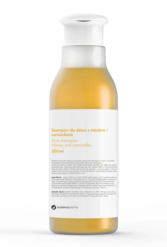 Botanicapharma, szampon dla dzieci z miodem i rumiankiem, 250 ml