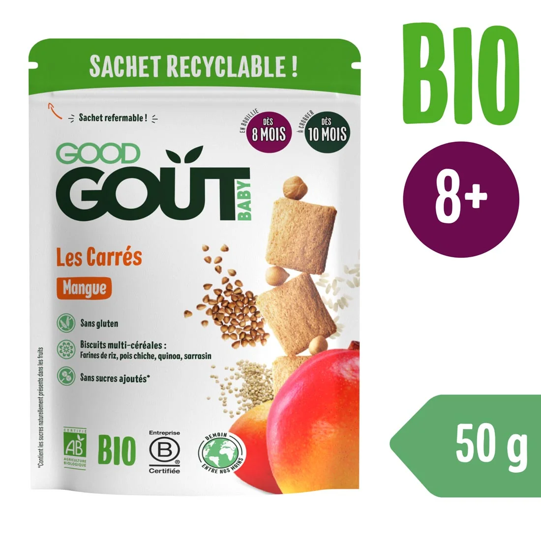 Good Gout BIO kosteczki z mango, 50 g