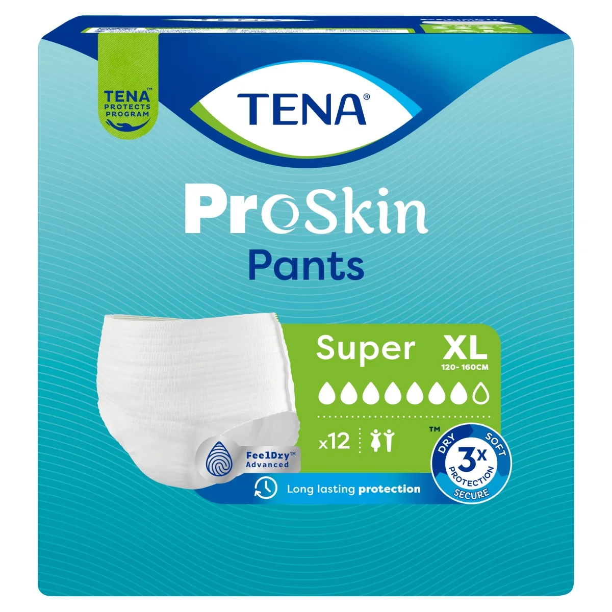 TENA ProSkin Pants majtki chłonne Super XL, 12 sztuk