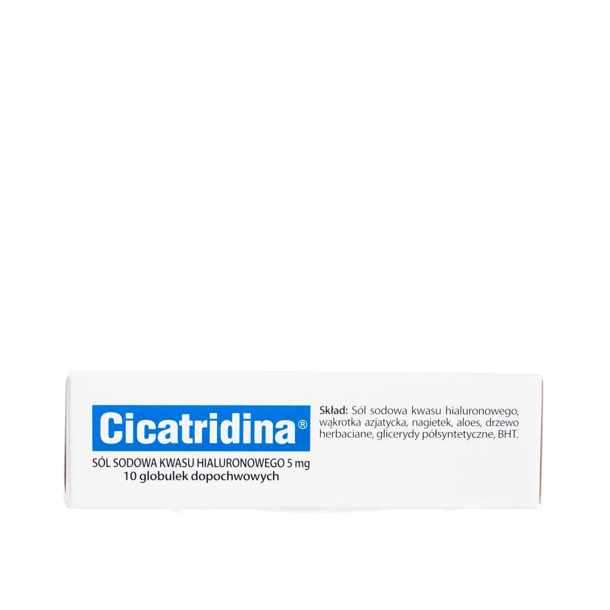 Cicatridina, sól sodowa kwasu hialuronowego 5mg, 10 globulek dopochwowych, 10 globulek 