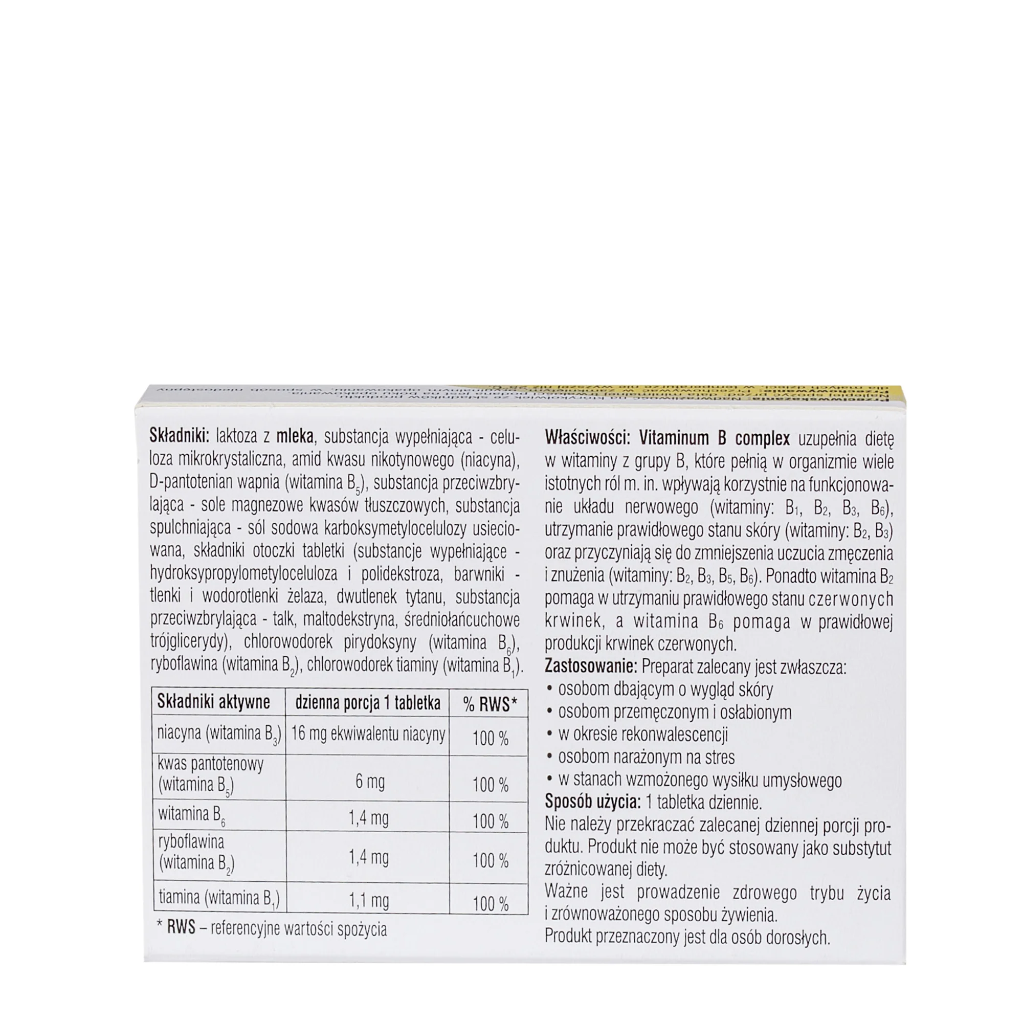 Vitaminum B complex 50 tabletek