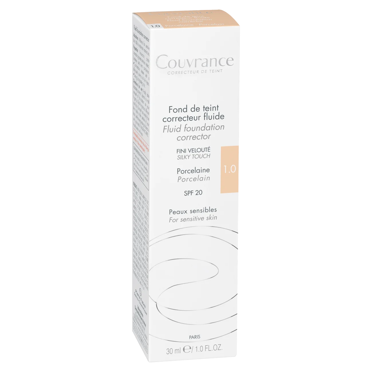 Avene Couvrance fluid SPF 20, 30 ml, 01 porcelanowy, 30 ml