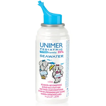Unimer Pediatric Hypertonic 22%, woda morska do nosa, 100 ml