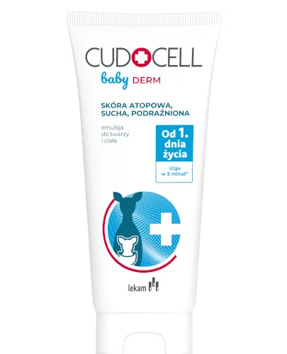 Cudocell Baby Derm bezzapachowa emulsja do pielęgnacji twarzy i ciała, 180 ml