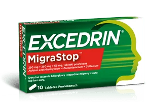 Excedrin MigraStop, 250 mg + 250 mg + 65 mg, 10 tabletek 