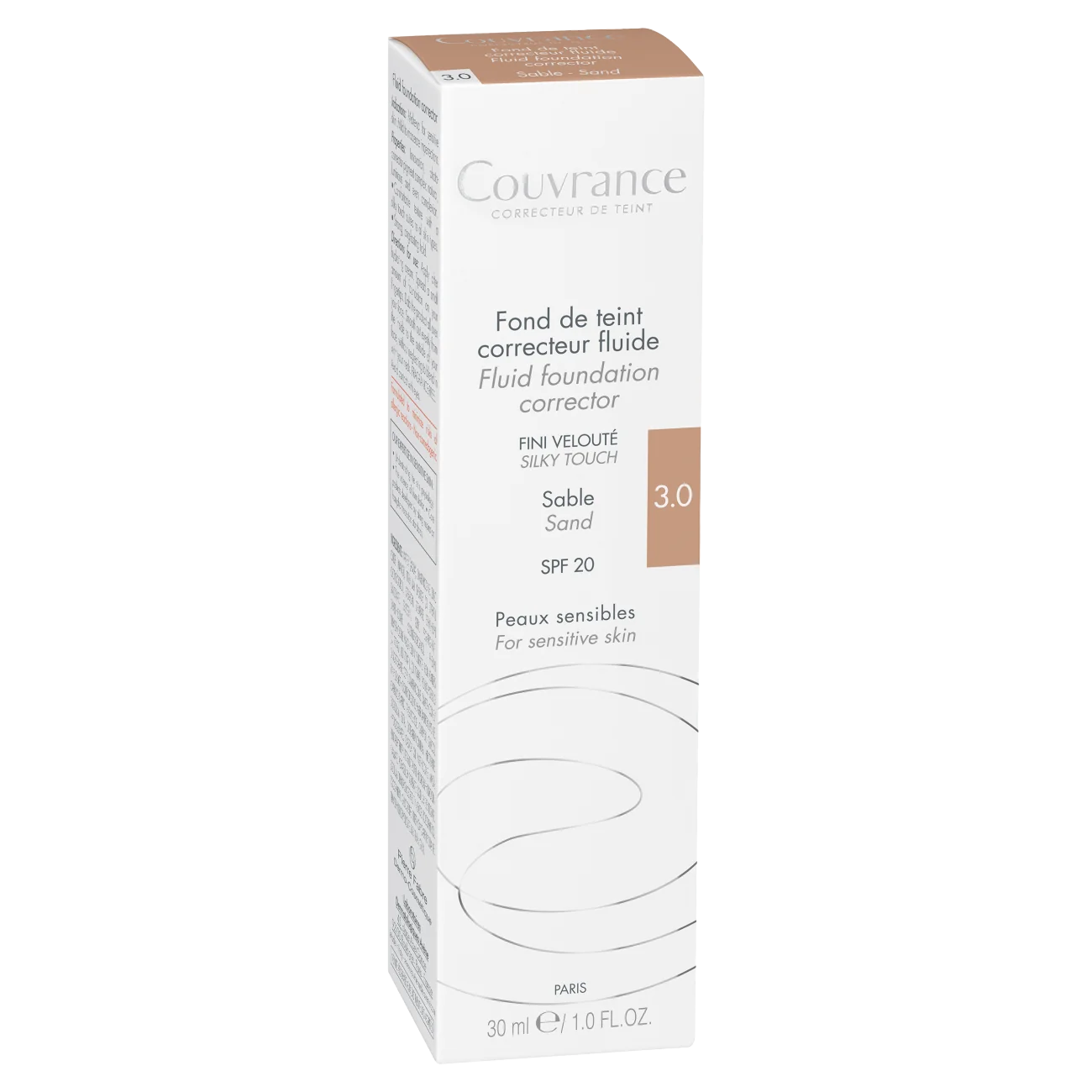 Avene Couvrance fluid korygujący 03 piaskowy SPF 20, 30 ml