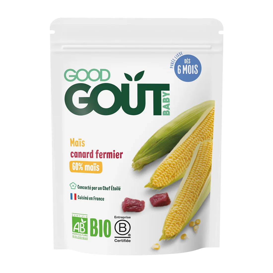 Good Gout BIO kukurydza z mięsem z kaczki, 190 g