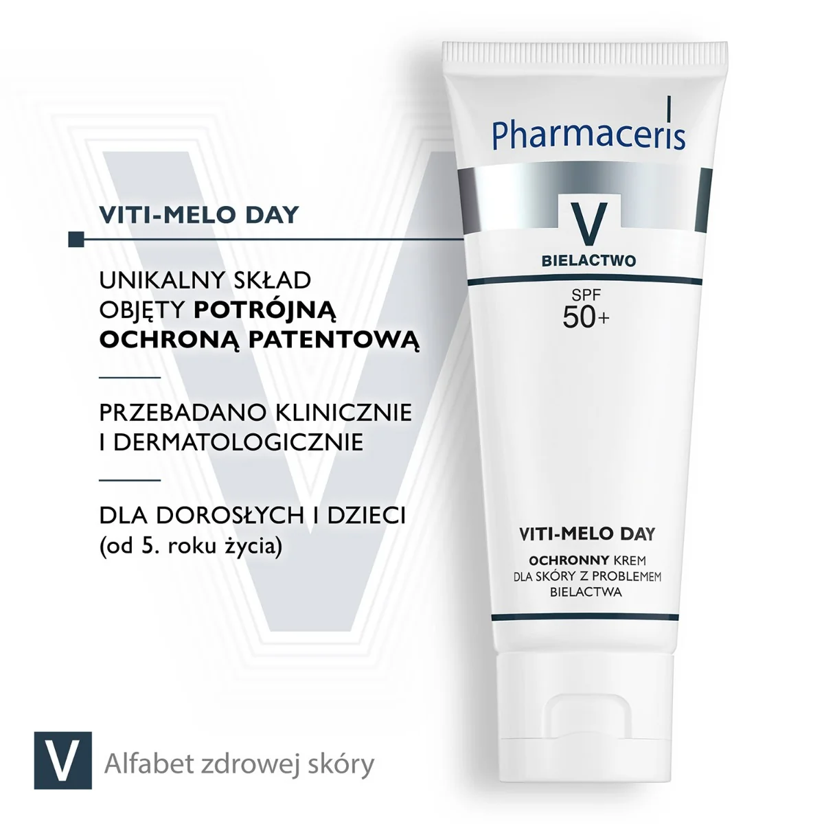 Pharmaceris V Viti-Melo Day ochronny krem dla skóry z problemami bielactwa SPF 50, 75 ml