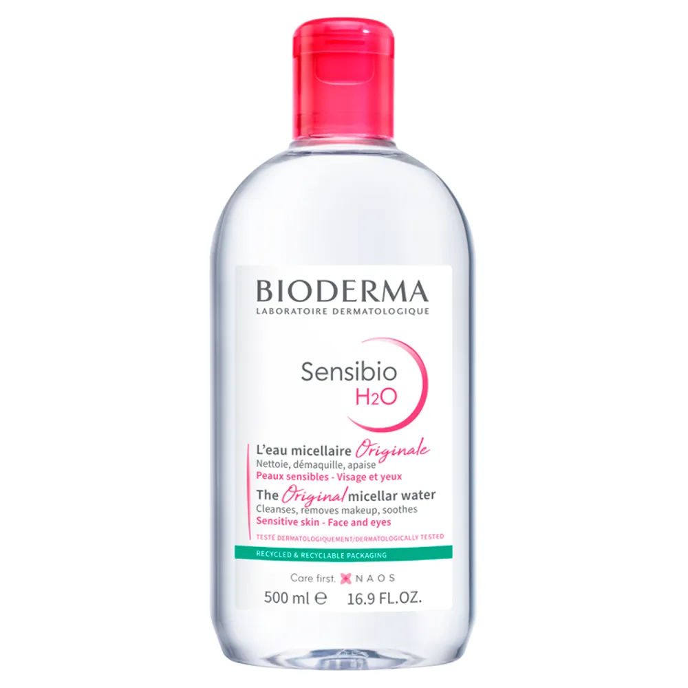 Bioderma Sensibio H2O, płyn micelarny do mycia twarzy, 500 ml