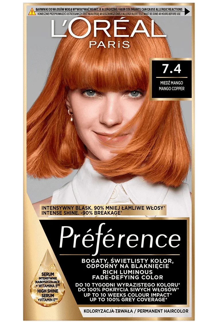 L`Oreal Paris Récital Préférence farba do włosów 7.4 Mango, 1 szt.