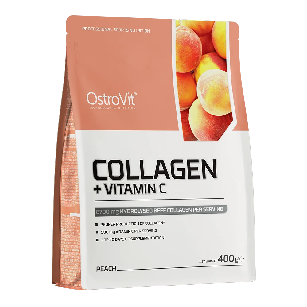 OstroVit Kolagen + Witamina C brzoskwinia, 400 g