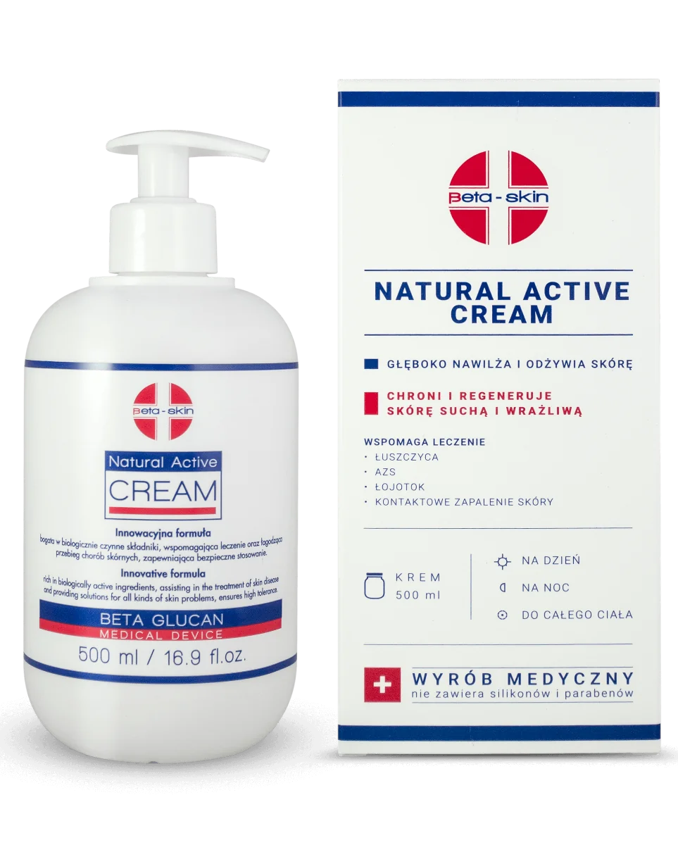 Beta-Skin Natural Active Cream, krem do ciała, 500 ml