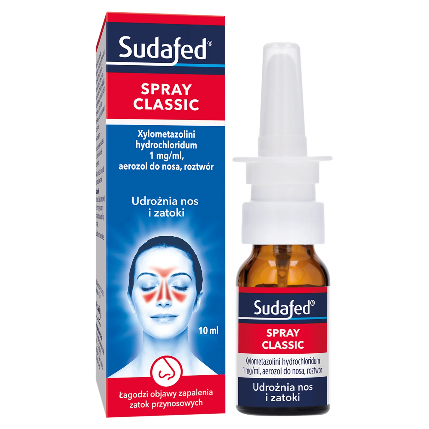 Sudafed Xylospray 1mg/ml, aerozol do nosa, 10 ml