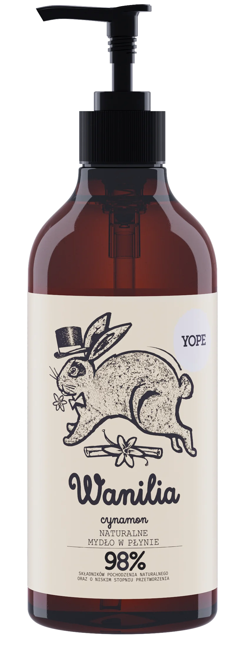 Yope Wanilia & Cynamon, naturalne mydło płynne, 500 ml