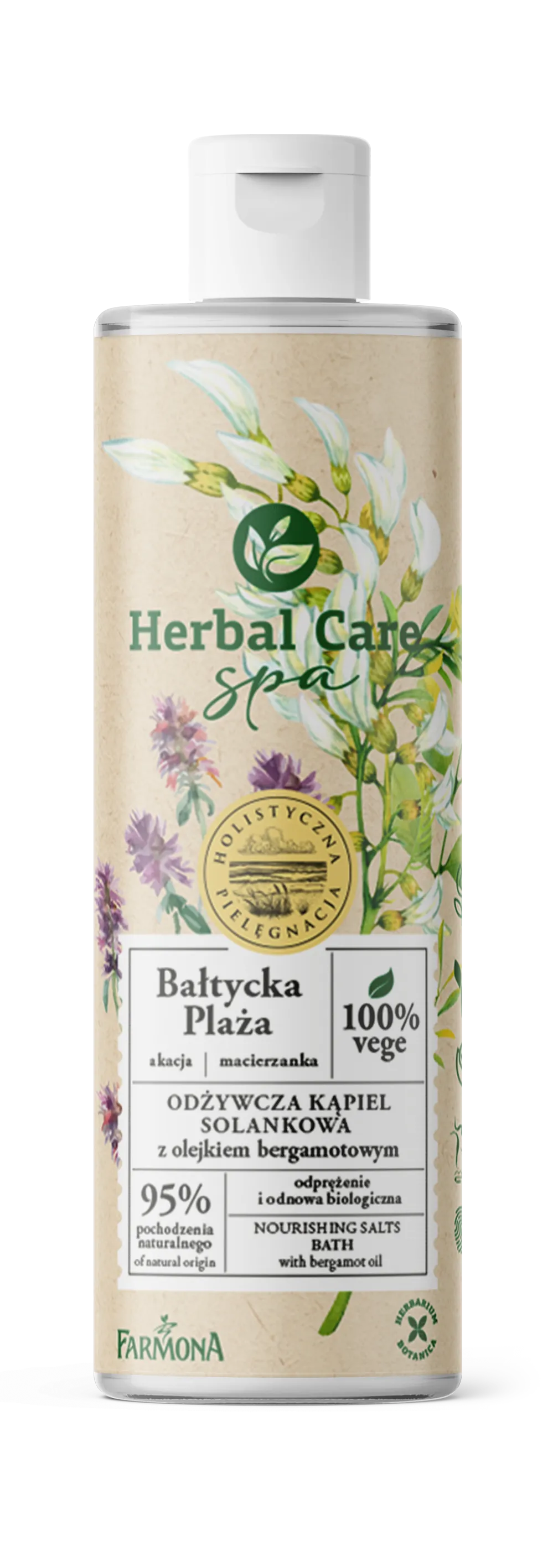 Herbal Care SPA Bałtycka Plaża odżywcza kąpiel solankowa z olejkiem bergamotowym, 400 ml