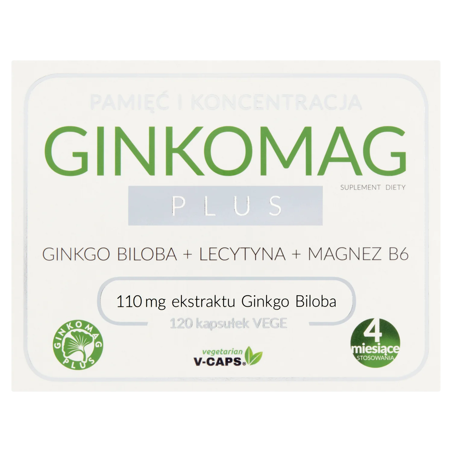 Ginkomag Plus suplement diety, 120 kapsułek