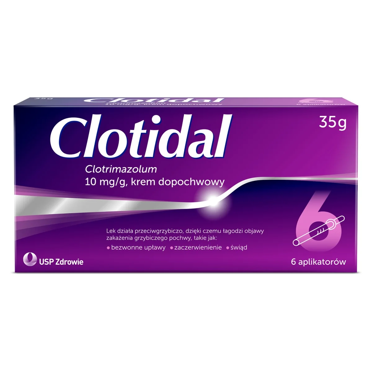 Clotidal 10mg/g, krem dopochwowy, 35 g + 6 aplikatorów