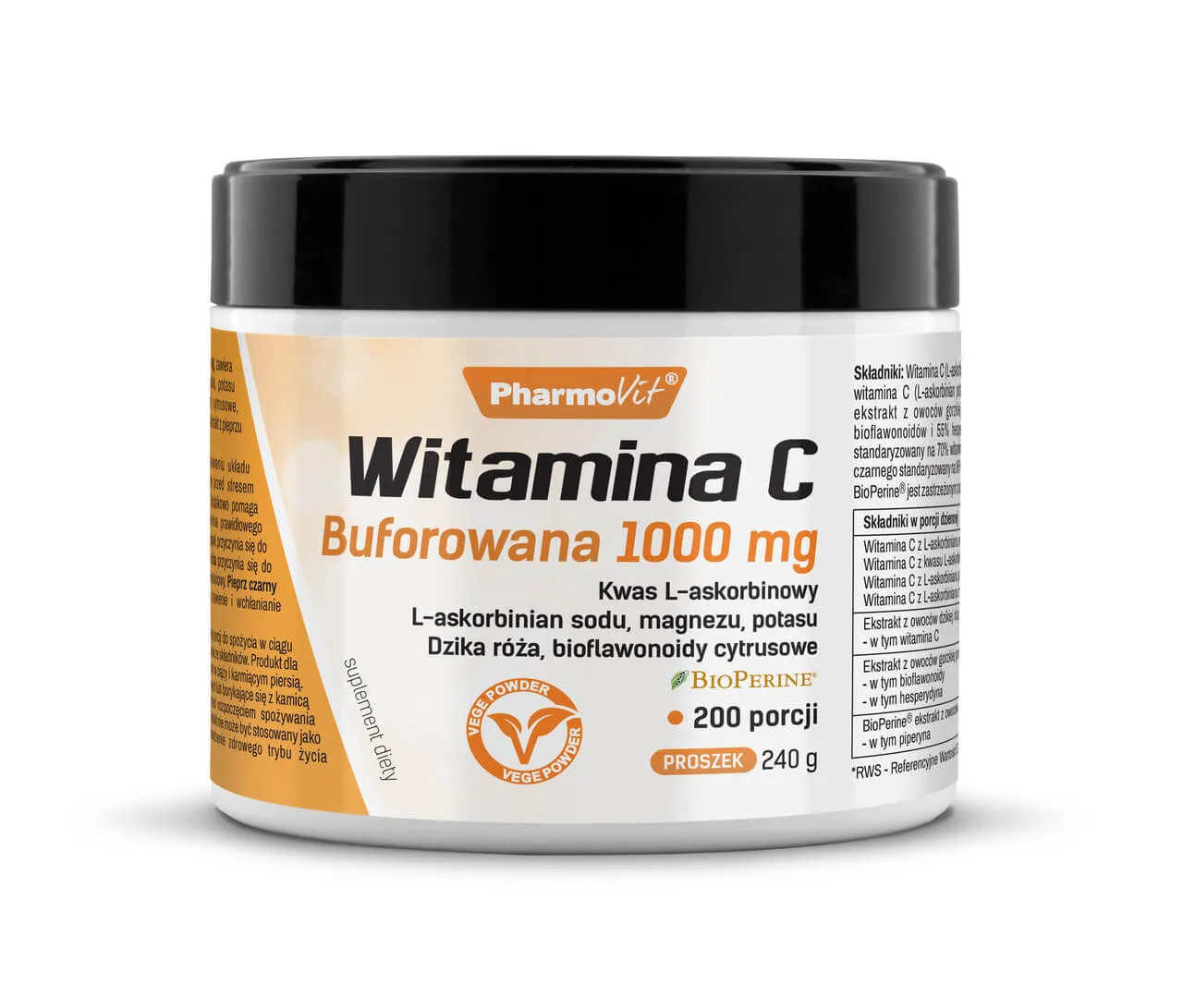 Witamina C Buforowana Pharmovit, suplement diety, 240 g