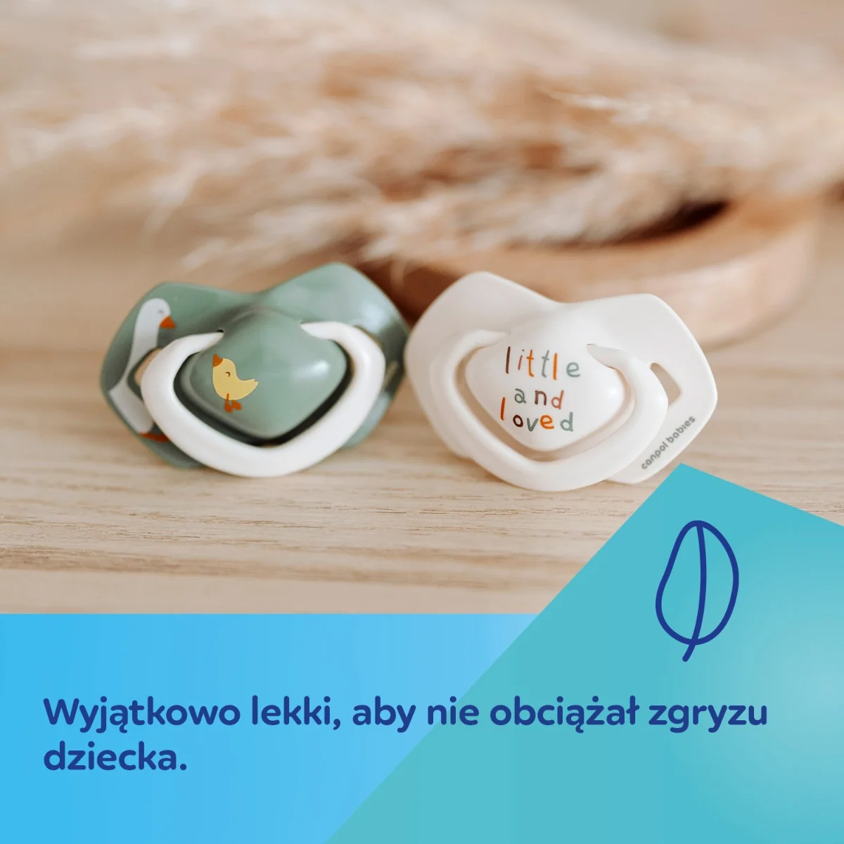 Canpol Babies lightTOUCH Smoczek silikonowy 6-18m symetryczny GOOSE, 2 sztuki