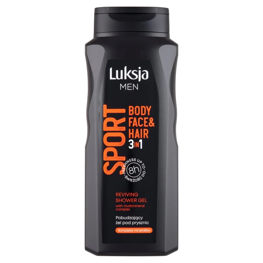 Luksja Men Sport pobudzający żel pod prysznic 3w1 dla mężczyzn, 500 ml