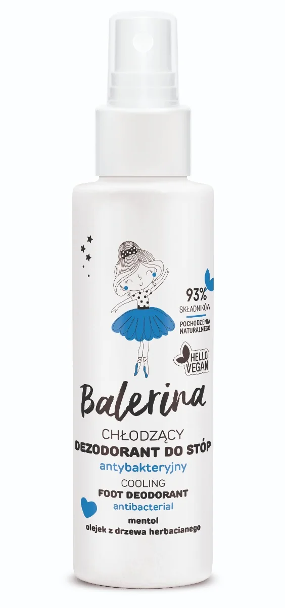 Floslek Balerina antybakteryjny chłodzący dezodorant do stóp, 100 ml