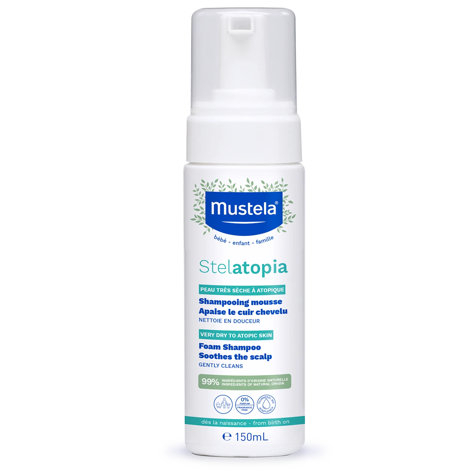 Mustela Stelatopia szampon w piance, 150 ml
