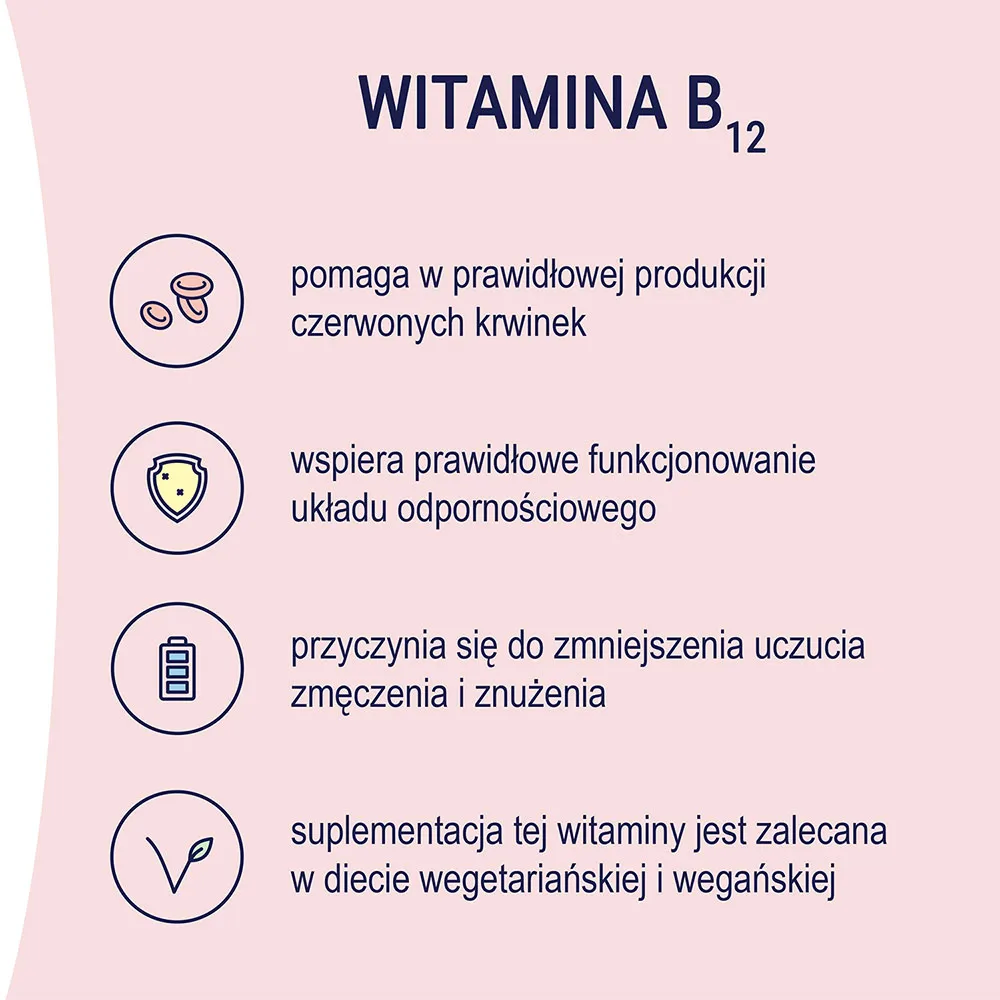 Naturell Witamina B12 Forte, suplement diety, 60 tabletek do ssania 