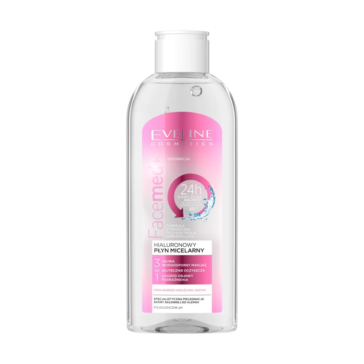 Eveline Cosmetics Facemed+ hialuronowy płyn micelarny 3w1, 150 ml