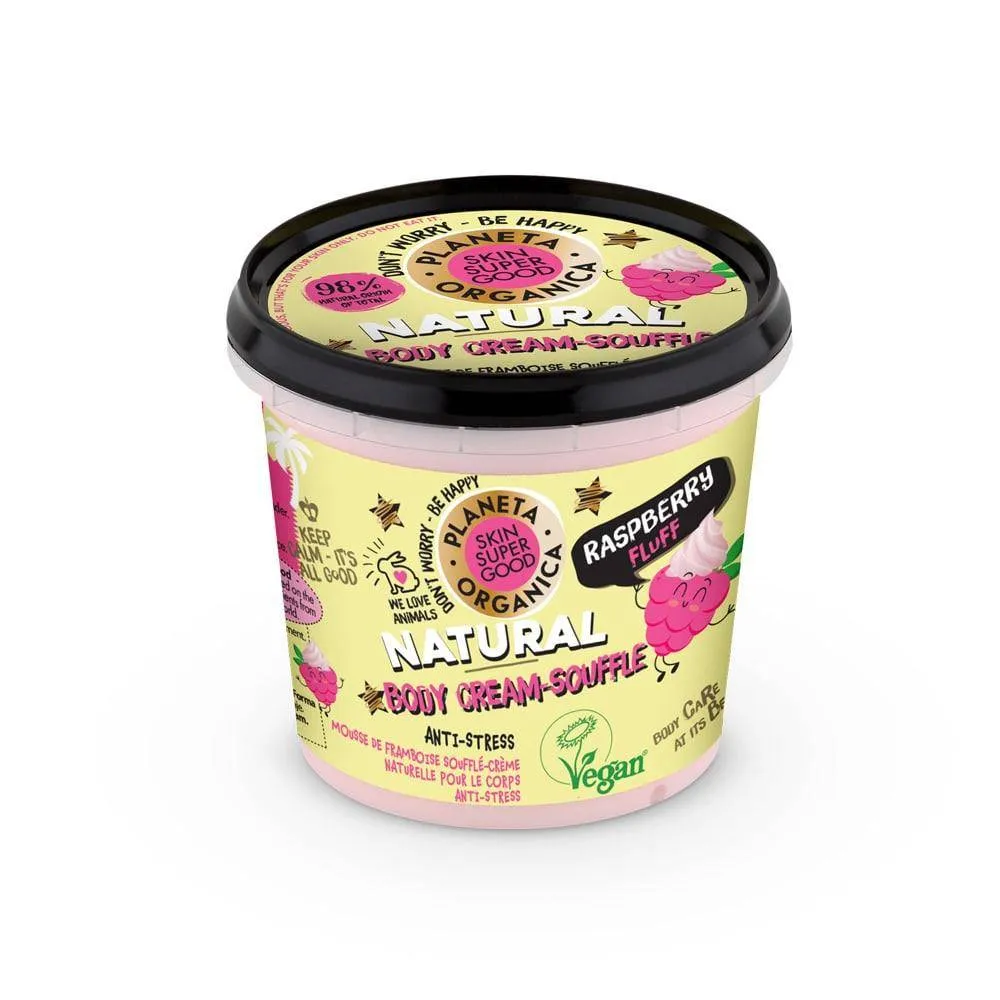 Planeta Organica Skin Super Food antystresowy krem-suflet do ciała Raspberry Fluff, 360 ml