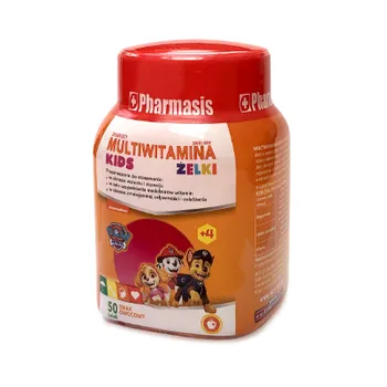 Pharmasis Multiwitamina Kids, Psi Patrol, smak owocowy, 50 żelek 