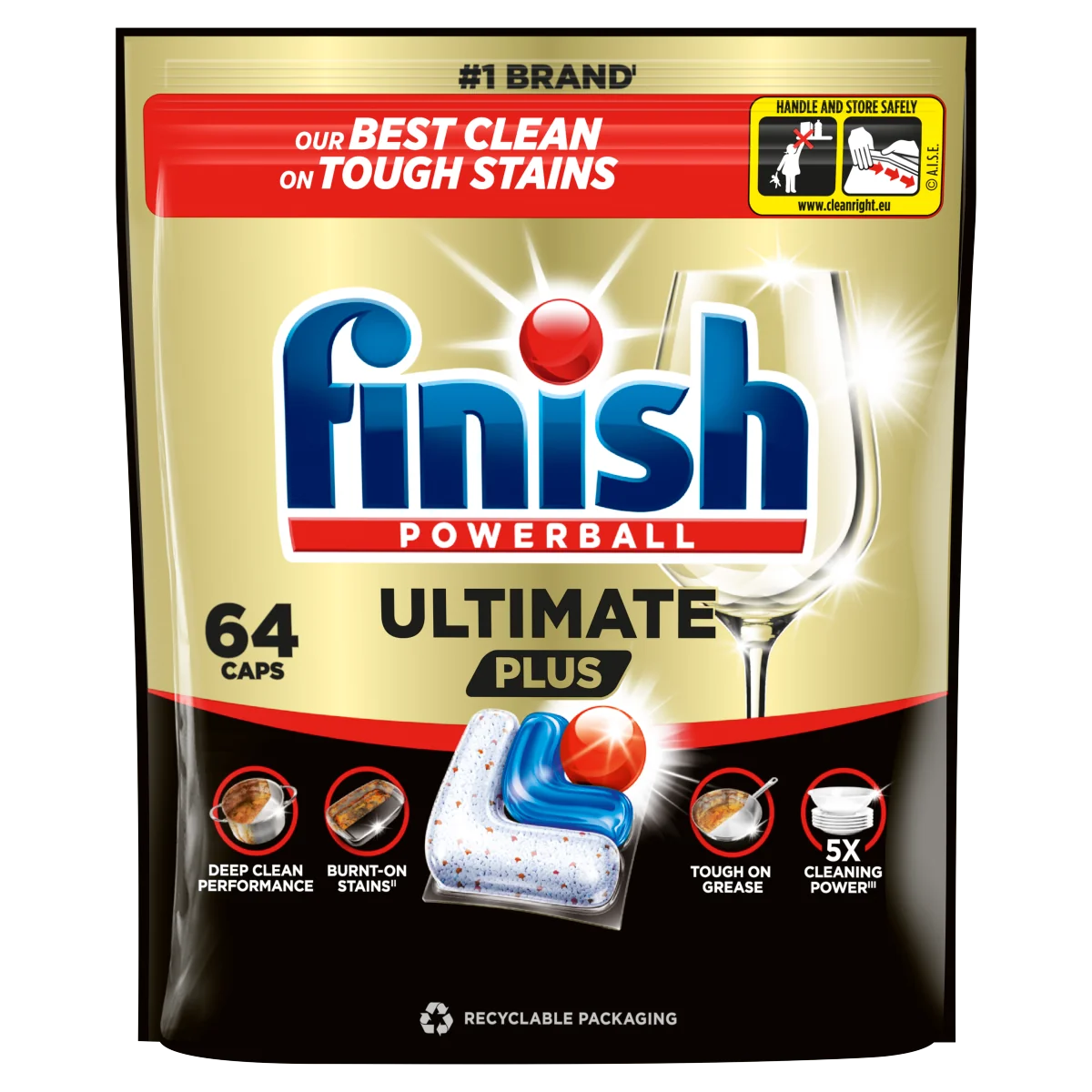 Finish Ultimate Plus kapsułki do zmywarki Fresh, 64 sztuk